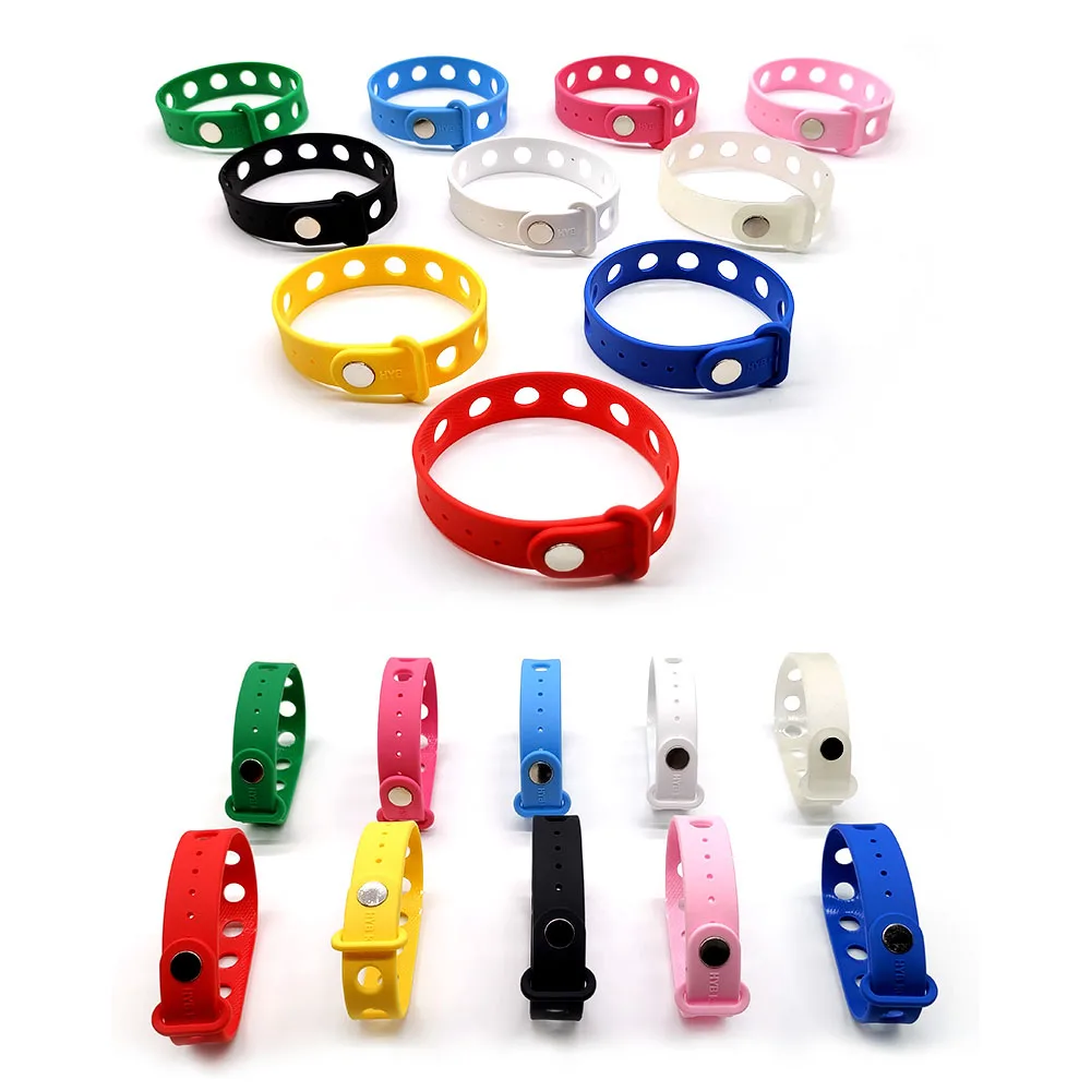 

200/500pcs 23cm PVC Wristbands Soft Bracelets with Holes Fit Croc Charms Charm Accessories Clog Pins Adjustable Size