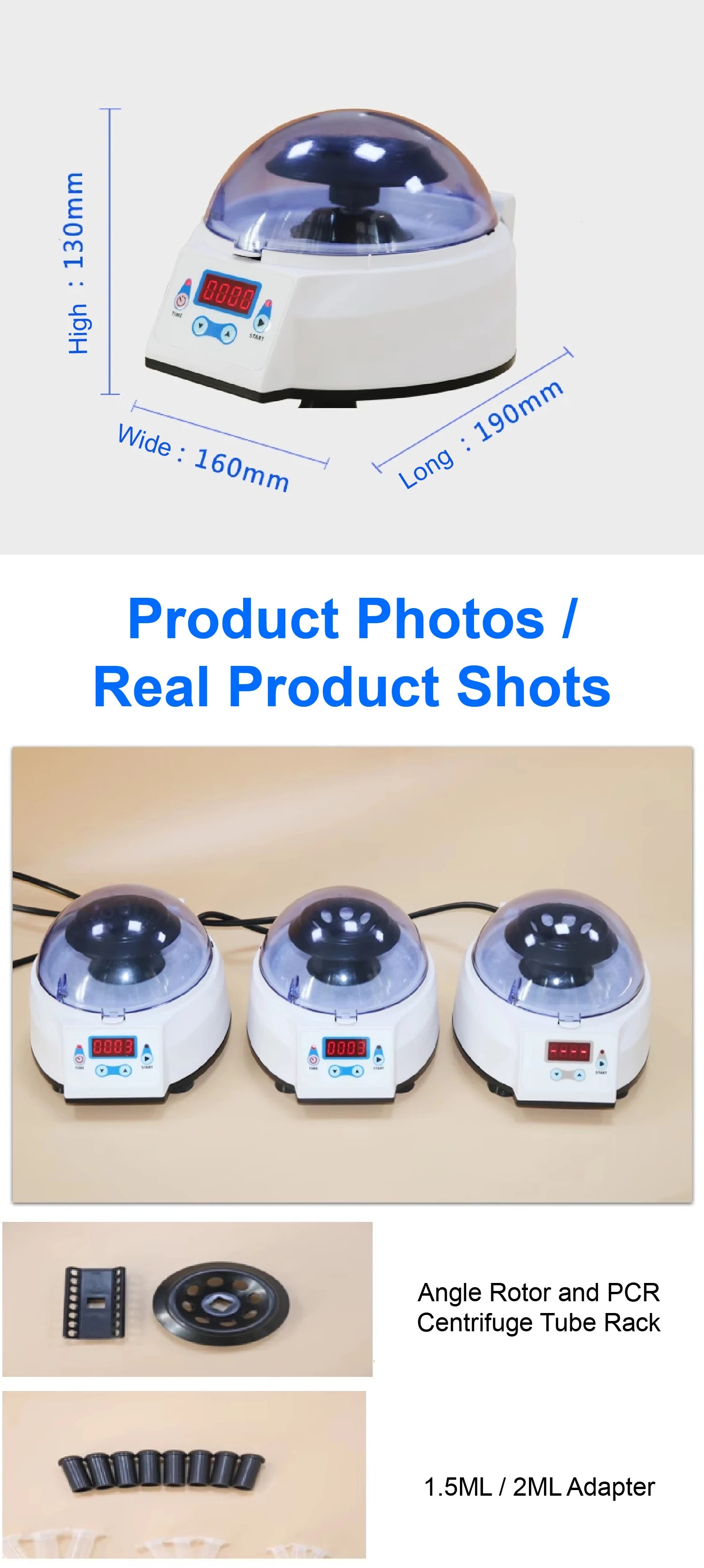 LXJ Mini Centrifuge portable low speed lab centrifuge 220V 4000–8000 RPM suitabl