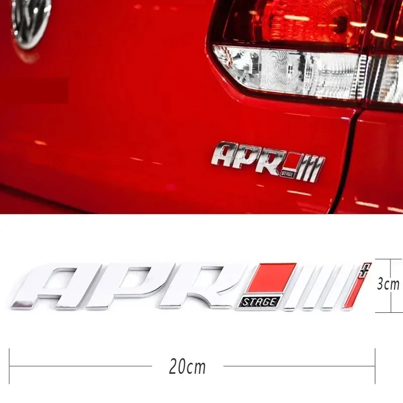 3D ABS APR 스테이지 III 3+ 레터 로고 자동차 리어 트렁크 부트 배지 엠블럼 스티커 (폭스바겐 골프, 아우디 R8, RS, A3, A4, Q5, A6, A8, Q7, Q5 용)