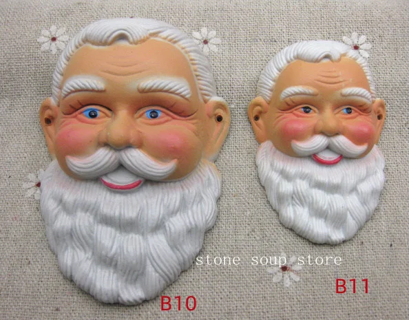 1-8pcs Mini Santa Claus Face Christmas Decorations Plastic Santa Head Accessories Diy Craft Ornament 4 Styles christmas decorations