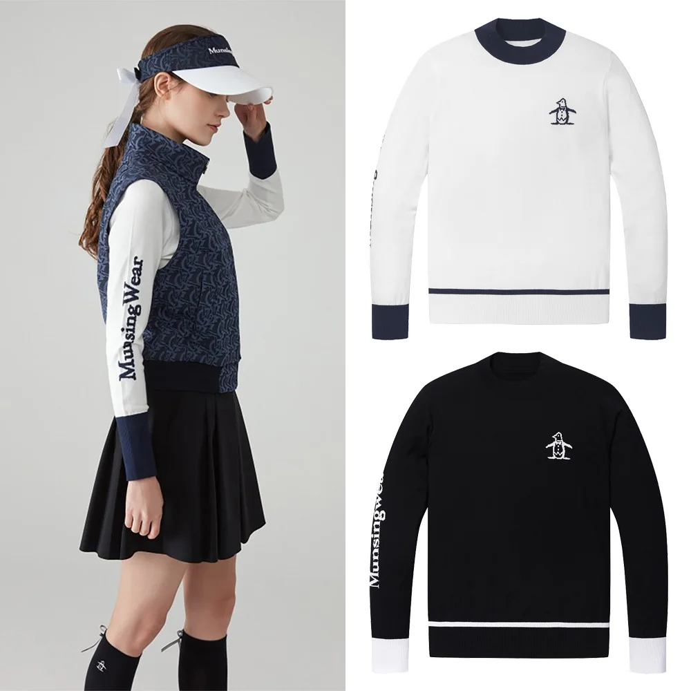 MUNSINGWEAR Women's Knitted Sweater Innovative Design Luxury Golf Warm Top Autumn