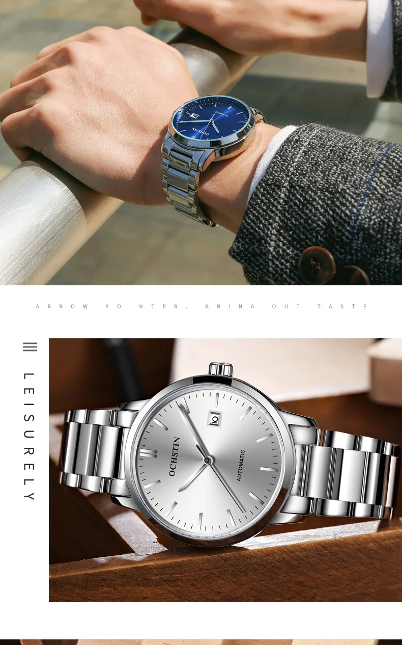 OCHSTIN Nuovo orologio da polso meccanico di lusso da uomo in acciaio inossidabile GMT Orologio da uomo automatico Hardlex di alta qualità Reloj Hombre 2022_voghion.com