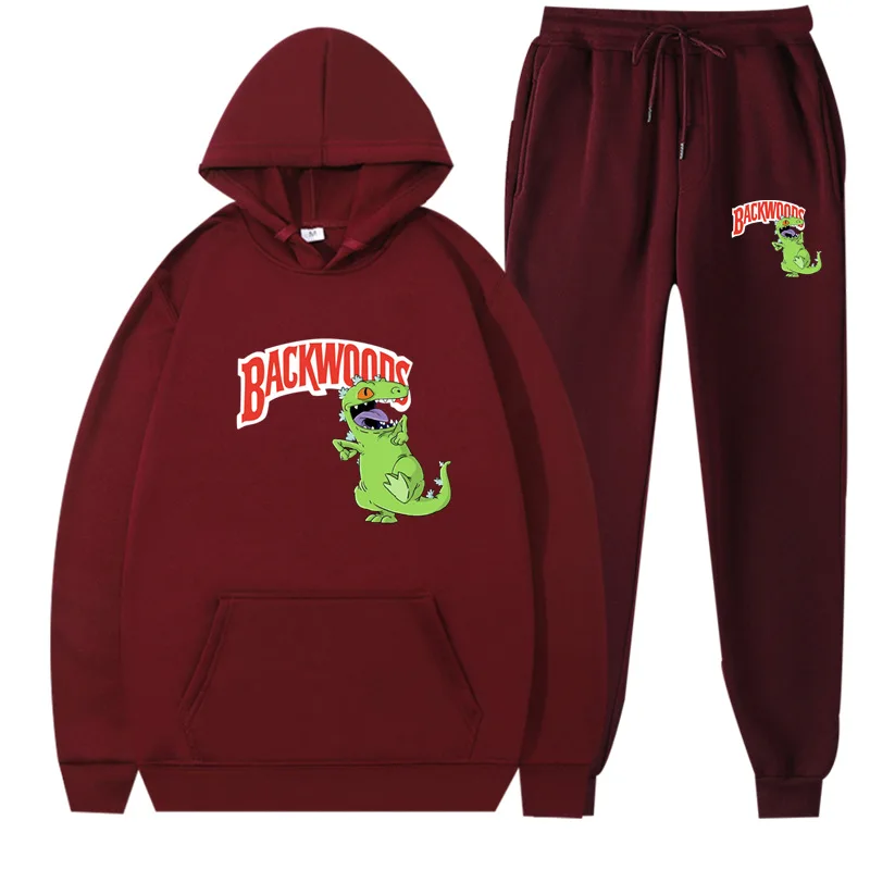 2024 Autumn And Winter Brand Backwoods Men's Suit Fleece Hoodie  Trousers Thick Warm Sports Women's 2