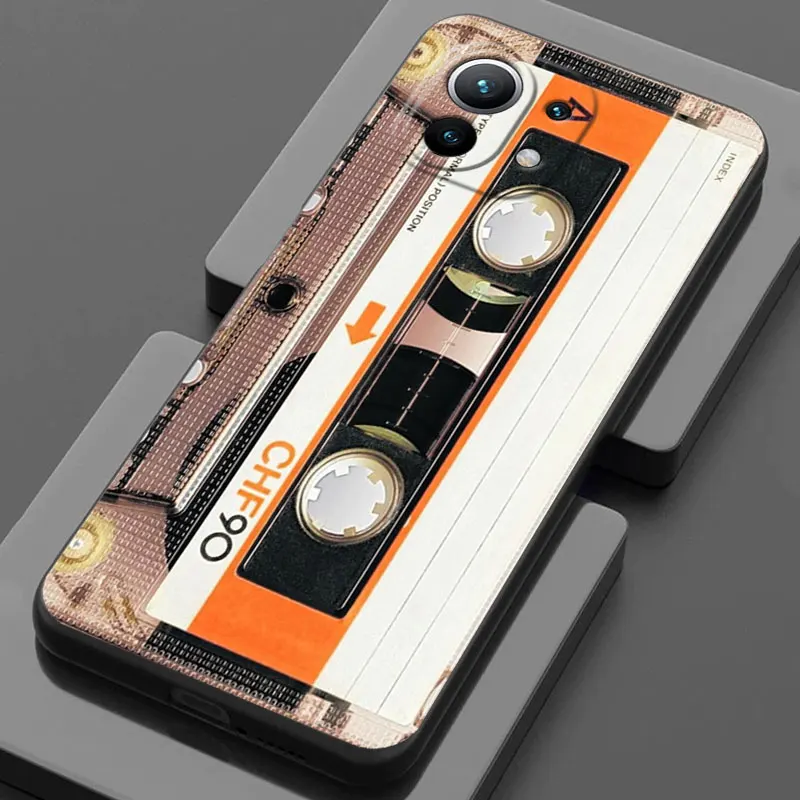 Vintage Music Tapes Cassette Phone Case - Retro Soft Cover Design