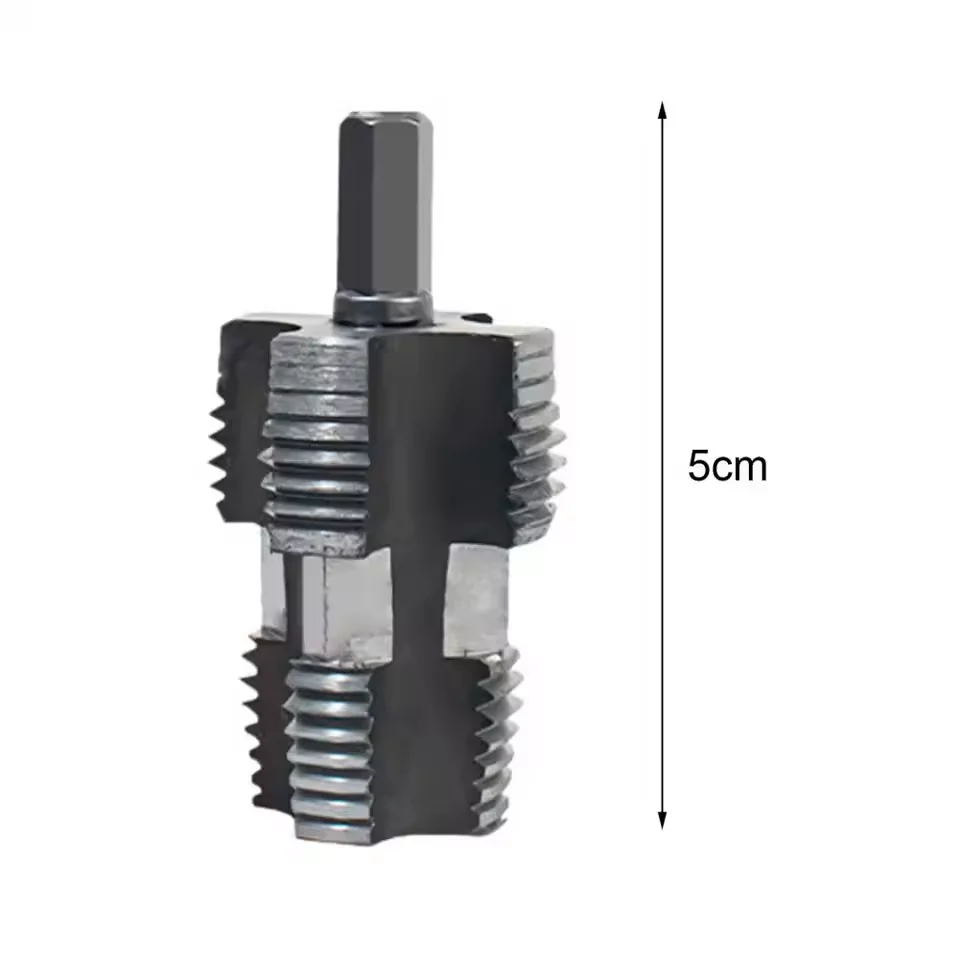 Electric Drill Water Pipe Threader High-Speed Steel Rustproof Corrosion Resistant Faucet Installation Pipe Threader Accessories