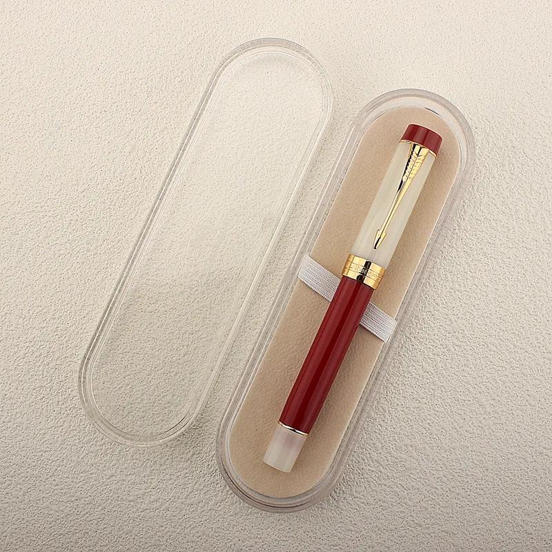 JINHAO 100 Centennial Resin Fountain Pen Color Block EF/F M / Bent Nib Golden Clip Office School Supplies Stationary PK 9019 5