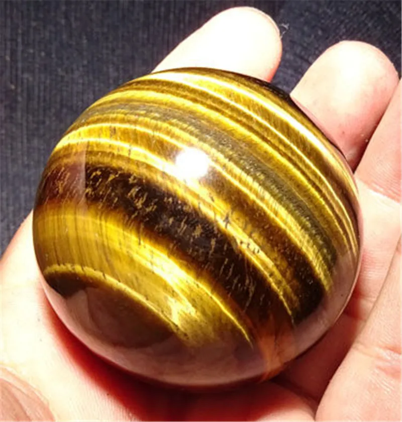 

Natural Tiger Eye Stone Ball Ornament Yellow Tiger Eye Original Stone Bead Tiger Eye Home Decor Decoration Room Decor