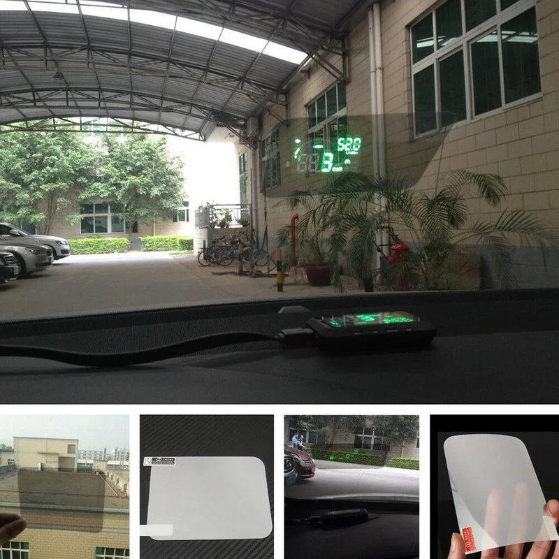 Car HUD Reflective Film Head Up Display Protective Reflective Screen Consumption Overspeed Display Sticker Auto Accessories