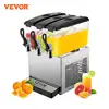 VEVOR Commercial Cold Beverage Dispenser 3 Tanks 9.5 Gallon Thermostat Controller Fruit Juice Machine 270W Ice Tea Drink Drink 1