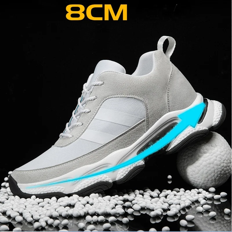 

Elevator Daddy Shoes Men's Spring and Autumn New Sports Thick-soled Shoes Increased 8cm Wild Casual Men Shoes Designer Sneakers