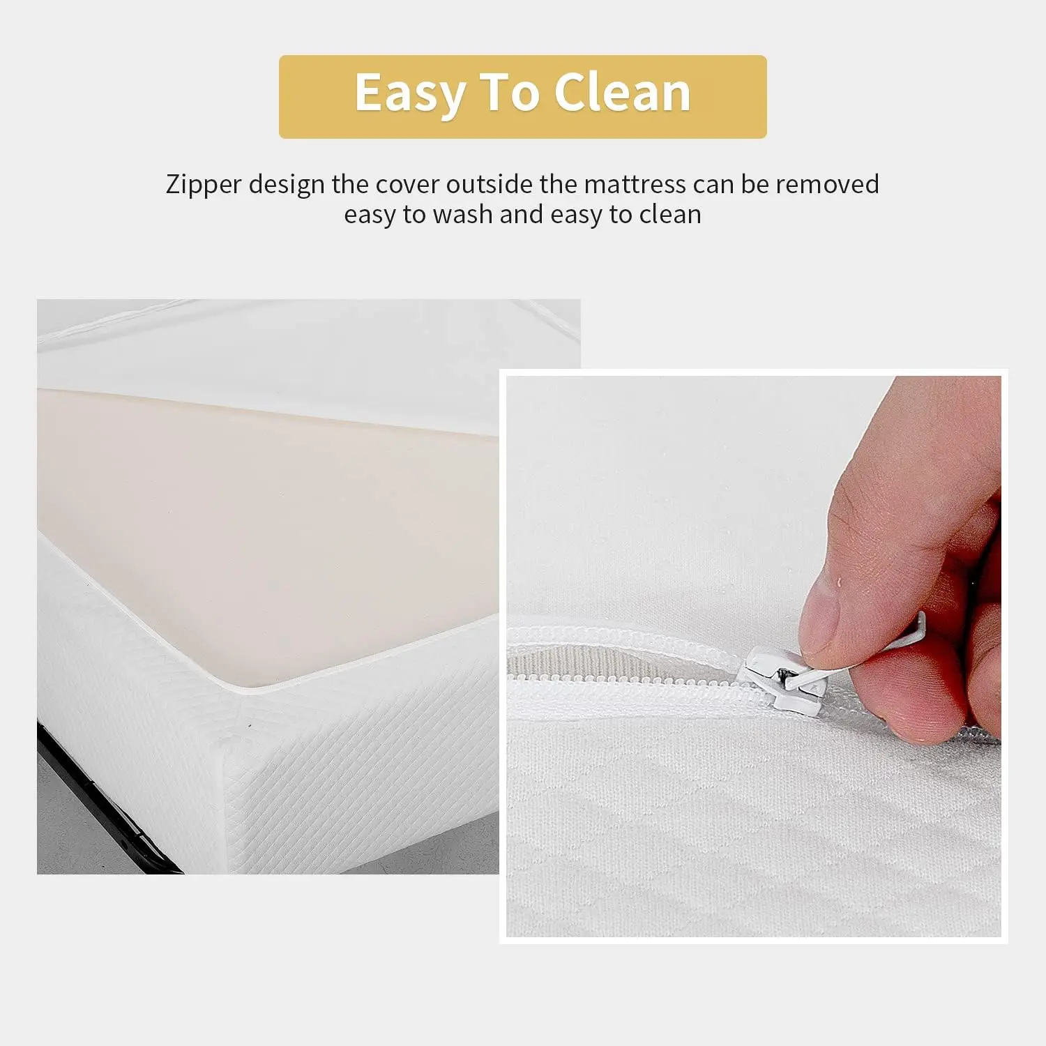 8 Inch Twin Gel Memory Foam Mattress Fiberglass Free/-US Certified/Bed-in-a-Box/Cool Sleep & Comfy Support