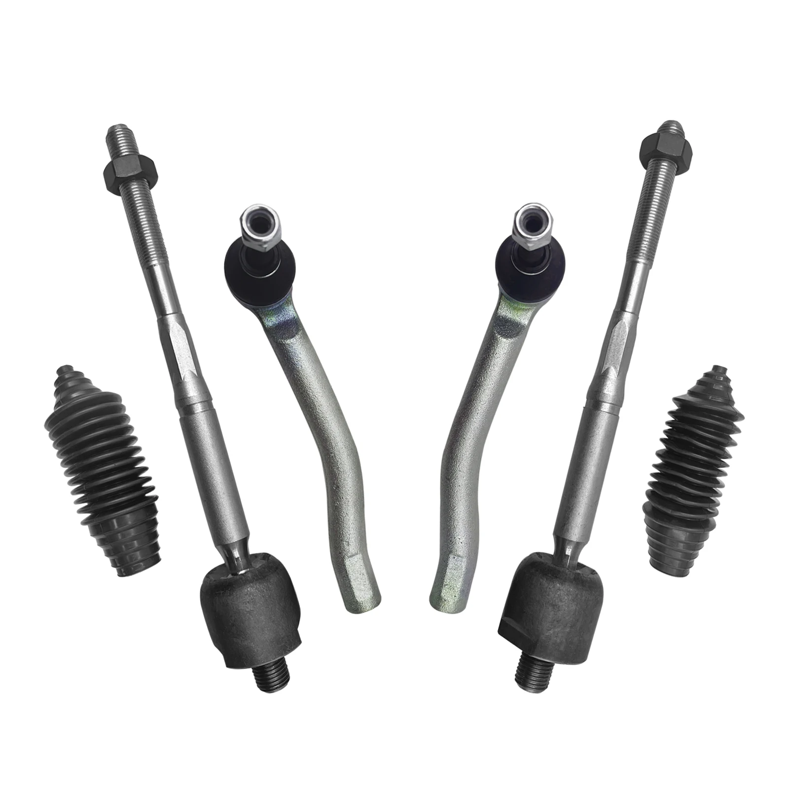 

Svenubee Front Inner Outer Tie Rod End Boot 6pcs Set for Nissan Sentra Leaf Chevrolet City Express 2013 2014 2015 2016 - 2019