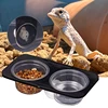Reptiles & Amphibians Lizard Gecko Suction Cup Feed Bowls Food Container with Bowl for Reptile Food and Water Feeding 2