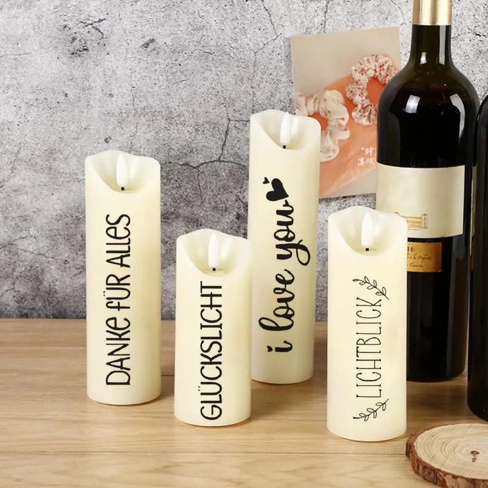 Candle Tattoo Stickers Candle Stickers Exquisite Pattern Tattoo Film Easy to Apply Self Adhesive for Party