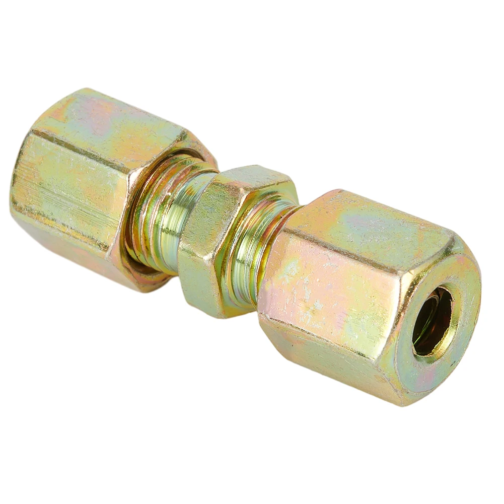 

Connector Brake Line Connector 4pcs Brake Line Brake Line Connector Car Accessories Galvanized Iron Gold For Brake Pipe 4.75mm