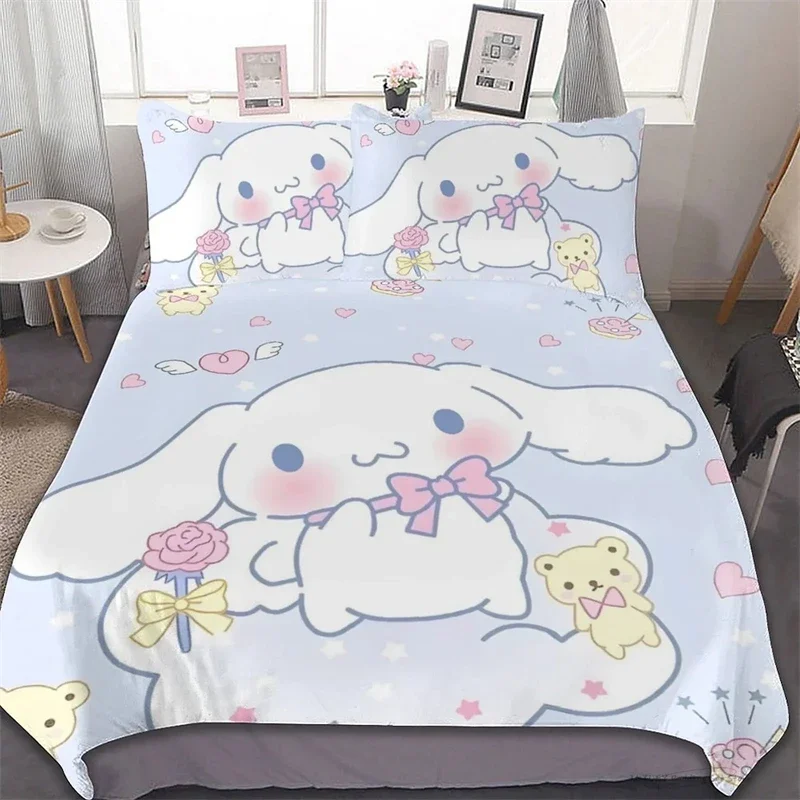 

Duvet Cover Cute Girls Gift Room Decoration Cartoon Anime Sanrio Kawaii Cinnamon Bedding Set Boys Girls Children Adults Large