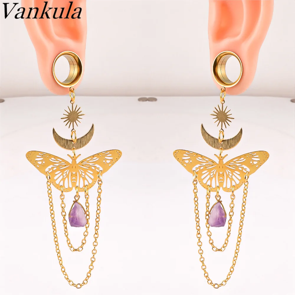 Double Flared Ohr Tunnel Aus Edelstahl 316 - Muschelschalen Design | 6mm Bis 16mm