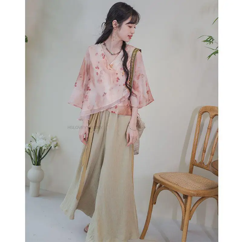 Рисунок 6 - Китайские улучшенные женские шифоновые брюки Hanfu