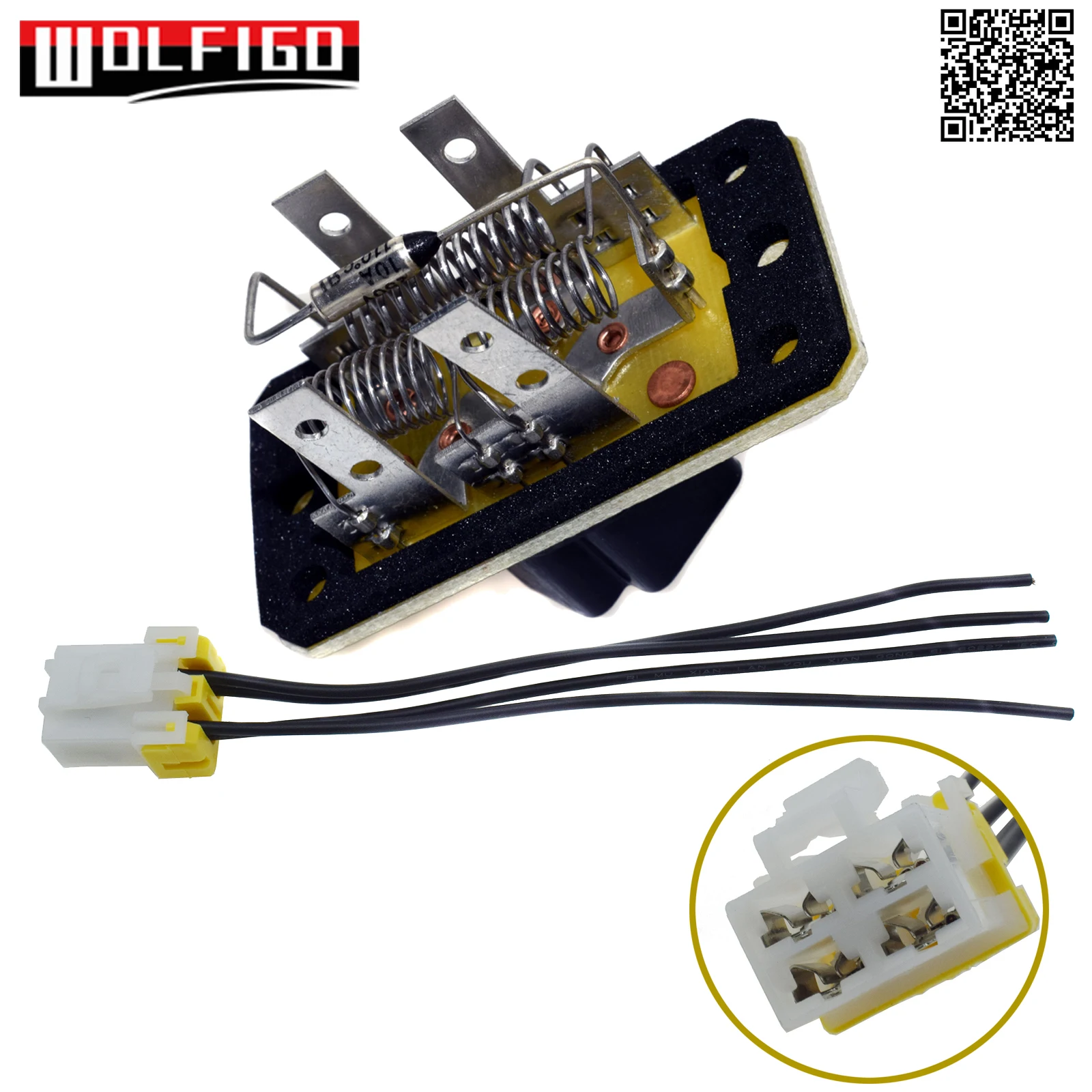 HVAC Heater Blower Motor Resistor W/ Plug for Ford F-150 F-250 F-350 Super Duty 97-04 Pickup 4L3Z19A706AA,EC0161B15,F4ZZ19A706A