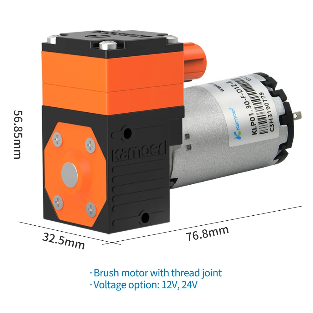 

Kamoer 400ml/min KLP01.30 High Flow Diaphragm Liquid Pump 12V 24V DC Motor Liquid Pressure Over 3 Bar for Lab, Waste Water