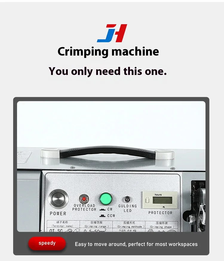 EM -50B2 Large Square Electric Crimping Machine with Free Dies for 70mm² Hydra