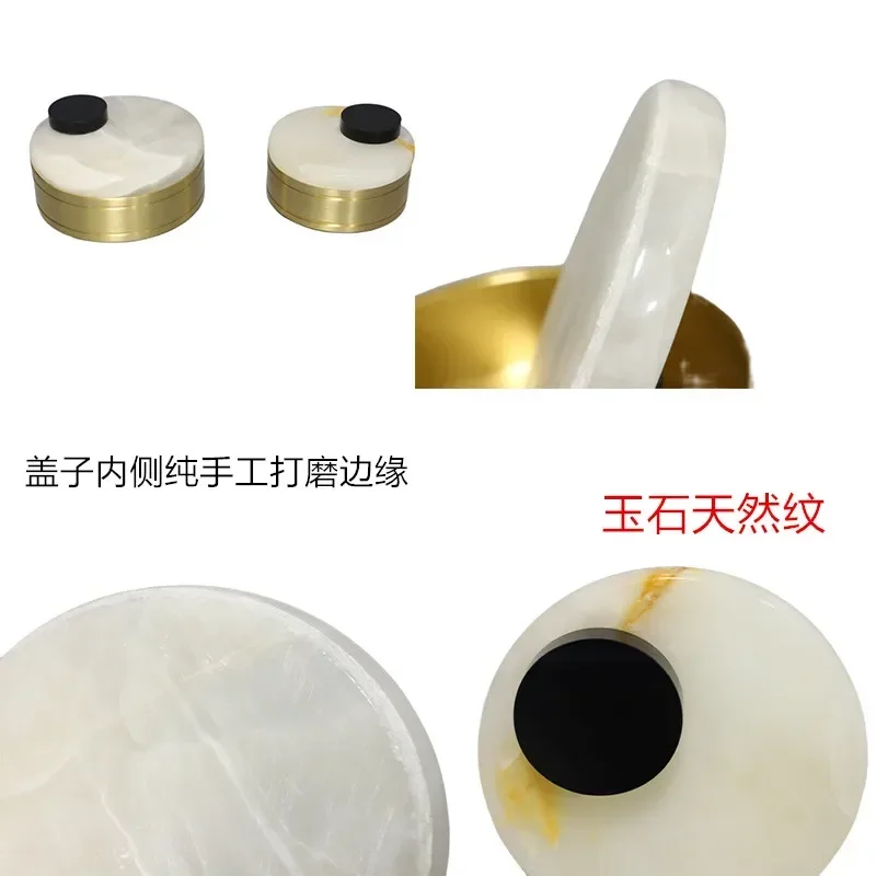 ~Light Luxury Pure Brass Jade Storage Jewelry Storage Box Home Living Room Bedroom Cloakroom Table Decorations