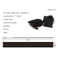 Pair of 2.8 Meters 14+1 Loops  Adjustable Tree Hanging Belts Hammock Straps Ropes 2