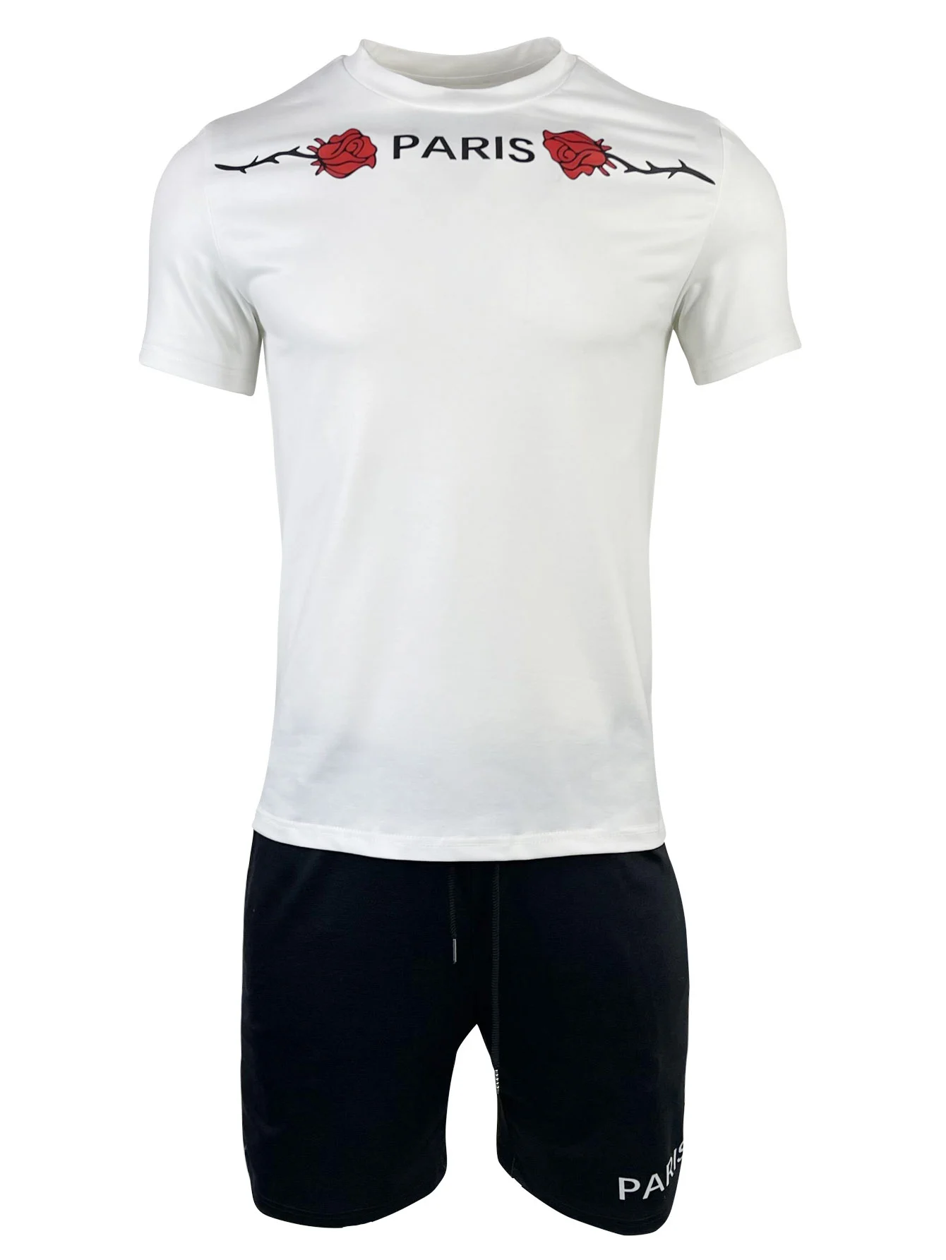 

2024 белая черная футболка с 3D принтом и шорты в цветочном стиле для мамы и ребенка