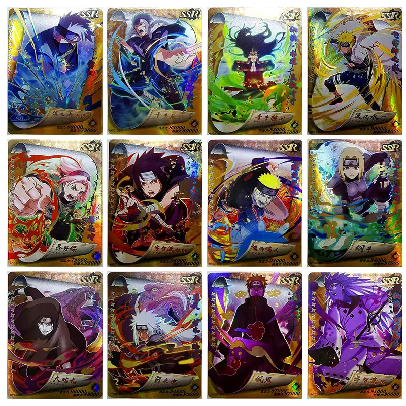 

Anime NARUTO Kawaii SSR Rare Flash Card Hatake Kakashi Senju Hashirama Tsunade Toys for boys Collection Card Birthday Gift