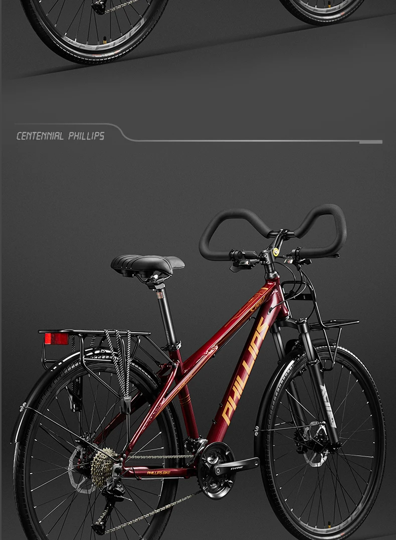 Touring Bike Travel Bicycle 24/27/30/33 Speed Aluminium alloy Longrider Road Bike 27.5” Treking Bicycles With Butterfly Handle