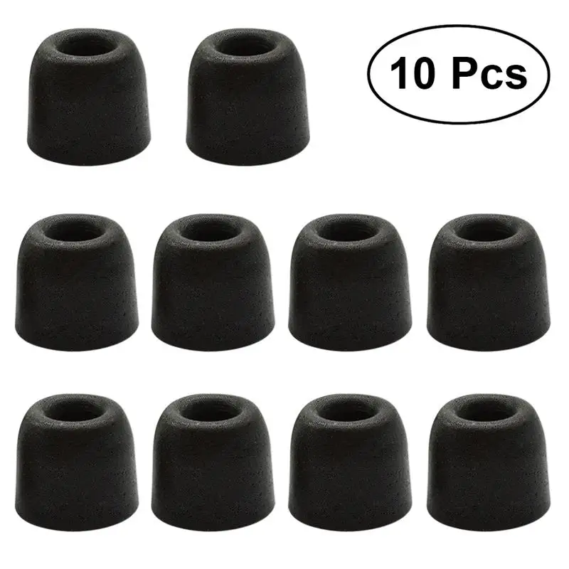 

10pcs Foam Premium Earphone Tips Noise Isolation T-200 Earbud Replacement (Black)