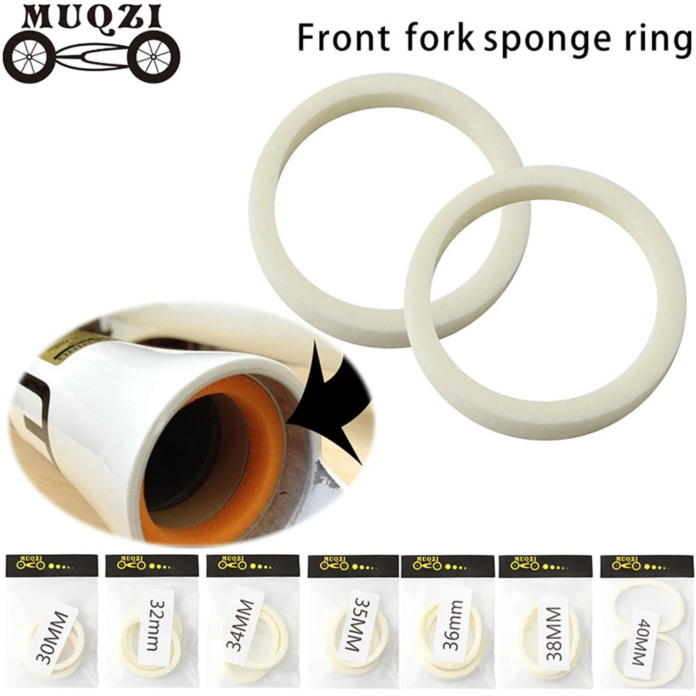 Anelli In Schiuma Paraolio Per Forcella Bici Diametri 30-40 Mm (2 Pezzi) Gialli