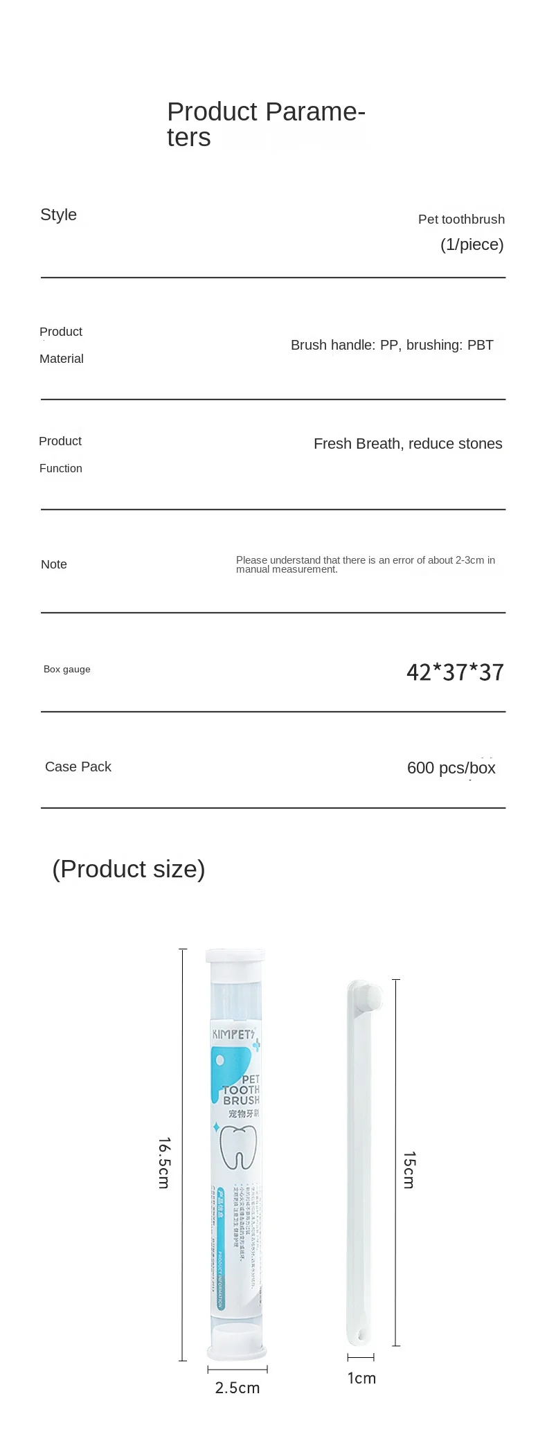 Title 6, Pet Cat and Dog Toothbrush for Removing Tartar,...
