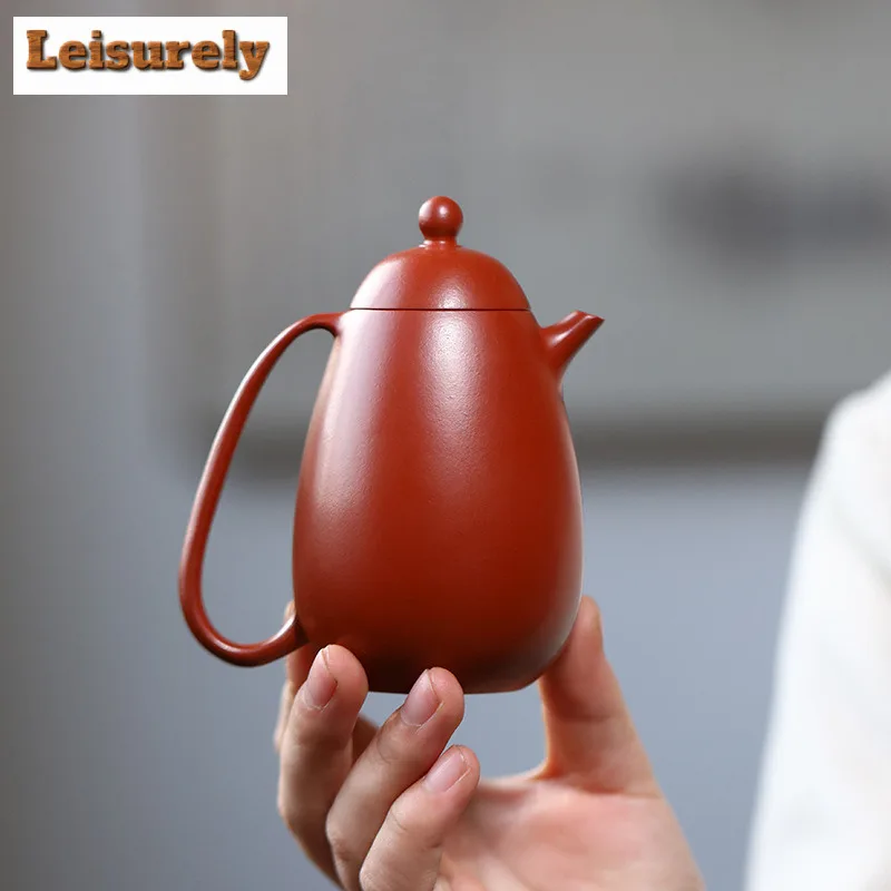 190ml Classic Yixing Purple Clay Teapots Handmade High Dragon Egg Pot Raw Ore Zhu Mud Kettle Zisha Tea Set Tea Items Decoration