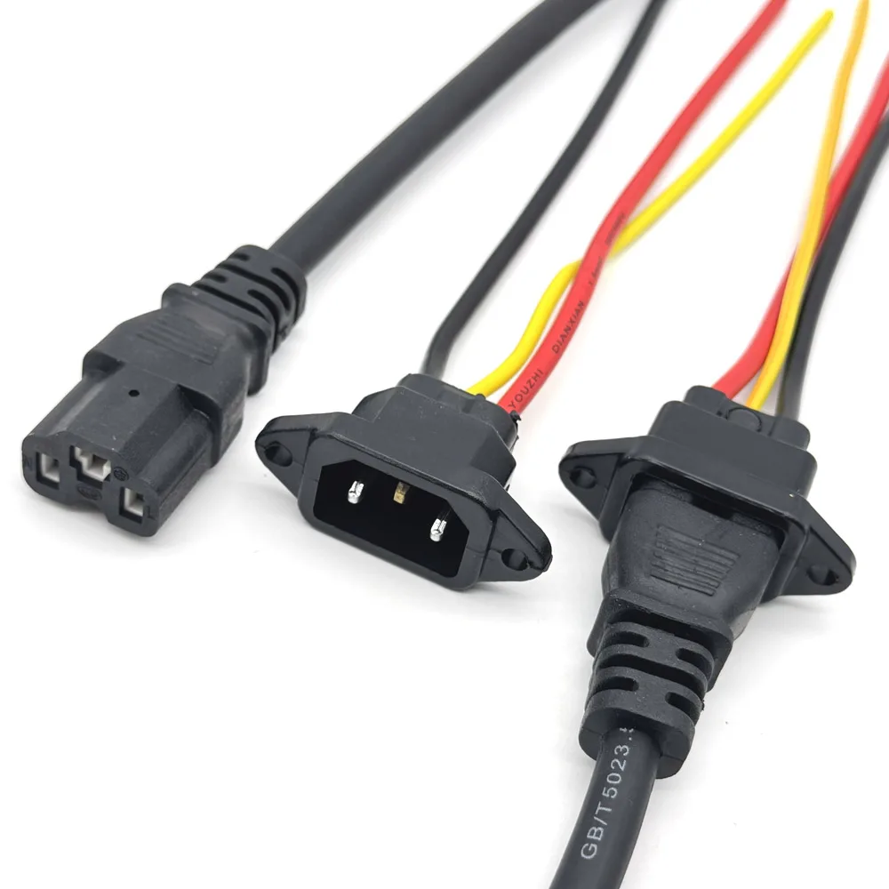 Presa di ricarica per batteria per bici elettrica 10A Spina di ricarica per connettore per auto elettrica Tre cavi verticali universali per veicolo 36V 48V - immagine 2