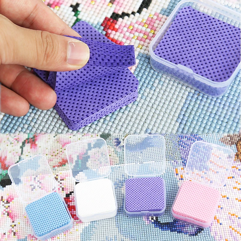 VILLFUL 50pcs Glue Remover Wipes | Adhesive Residue Cleaning Cloths For Diamond Art & Crafts