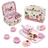 DIY Pretend Play Toy Simulation Tea Set Tableware Play House Kitchen Afternoon Tea Game Toys Gifts For Children Kids Girls 2