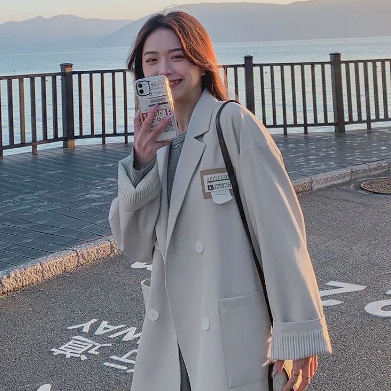 Blazer Women Spring Autumn Jacket Korean Fashion Loose Coats Luxury Designer Clothing Blazers Femme Office Women