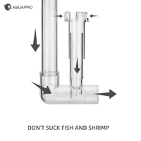 AQUAPRO Lily Pipe Outlet Skimmer Fish Tank Aquarium Inlet Outlet Outflow Inflow Pipes Mini Water Filter Accessories Terrarium 2