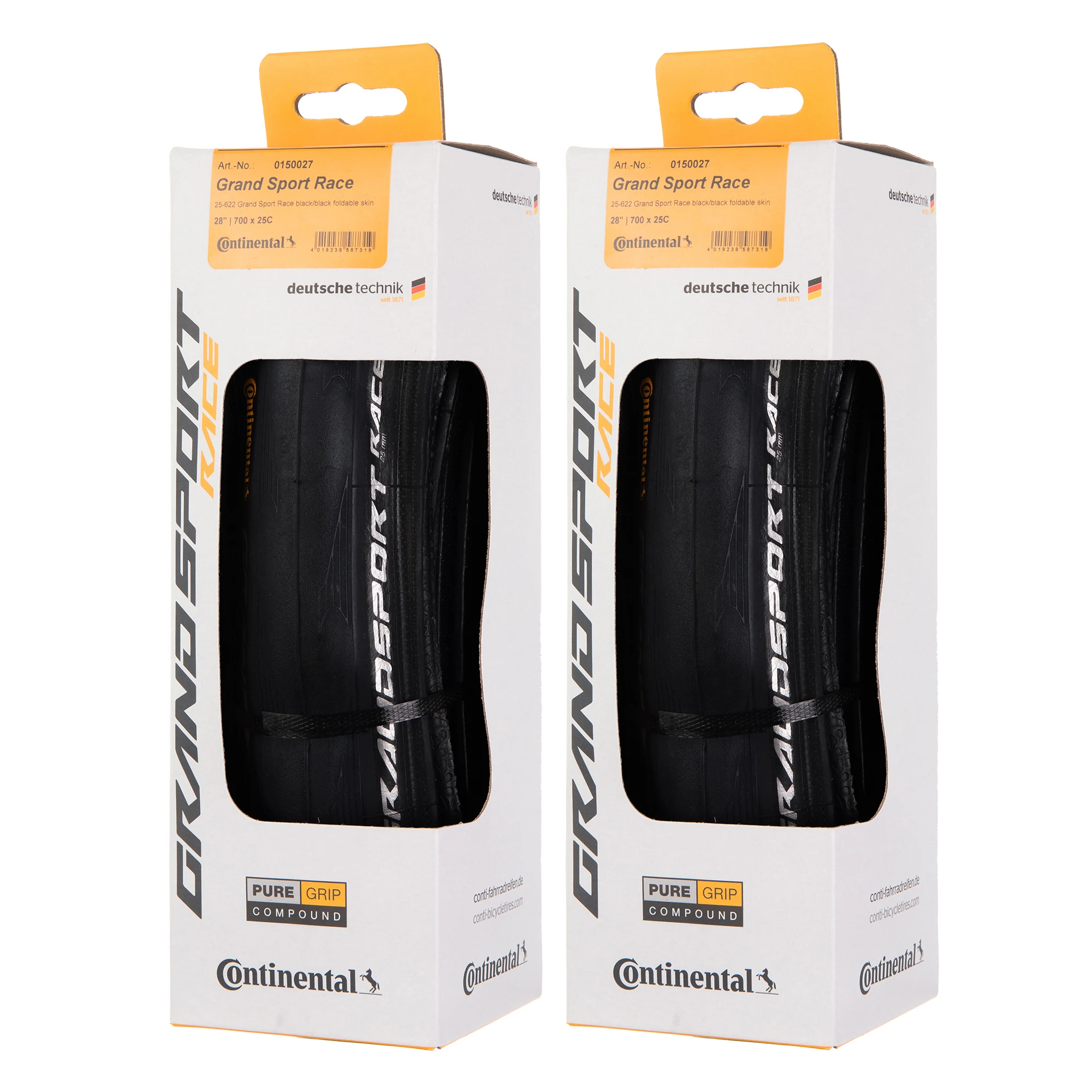 Continental Grand Sport Race Tyre Foldable Skin Black 700 x 25C / 25 - 622