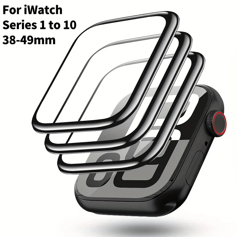 Protecteur d'écran pour Apple Watch série 10 9-8-7-6 5 Se ultra-2 49mm 41mm 45mm 40 44mm 3D (verre non trempé), accessoires de Film 1 Protecteur d'écran pour Apple Watch série 10 9-8-7-6 5 Se ultra-2 49mm 41mm 45mm 40 44mm 3D (verre non trempé), accessoires de Film 1
