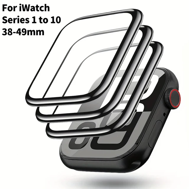 Protecteur d'écran pour Apple Watch série 10 9-8-7-6 5 Se ultra-2 49mm 41mm 45mm 40 44mm 3D (verre non trempé), accessoires de Film 1