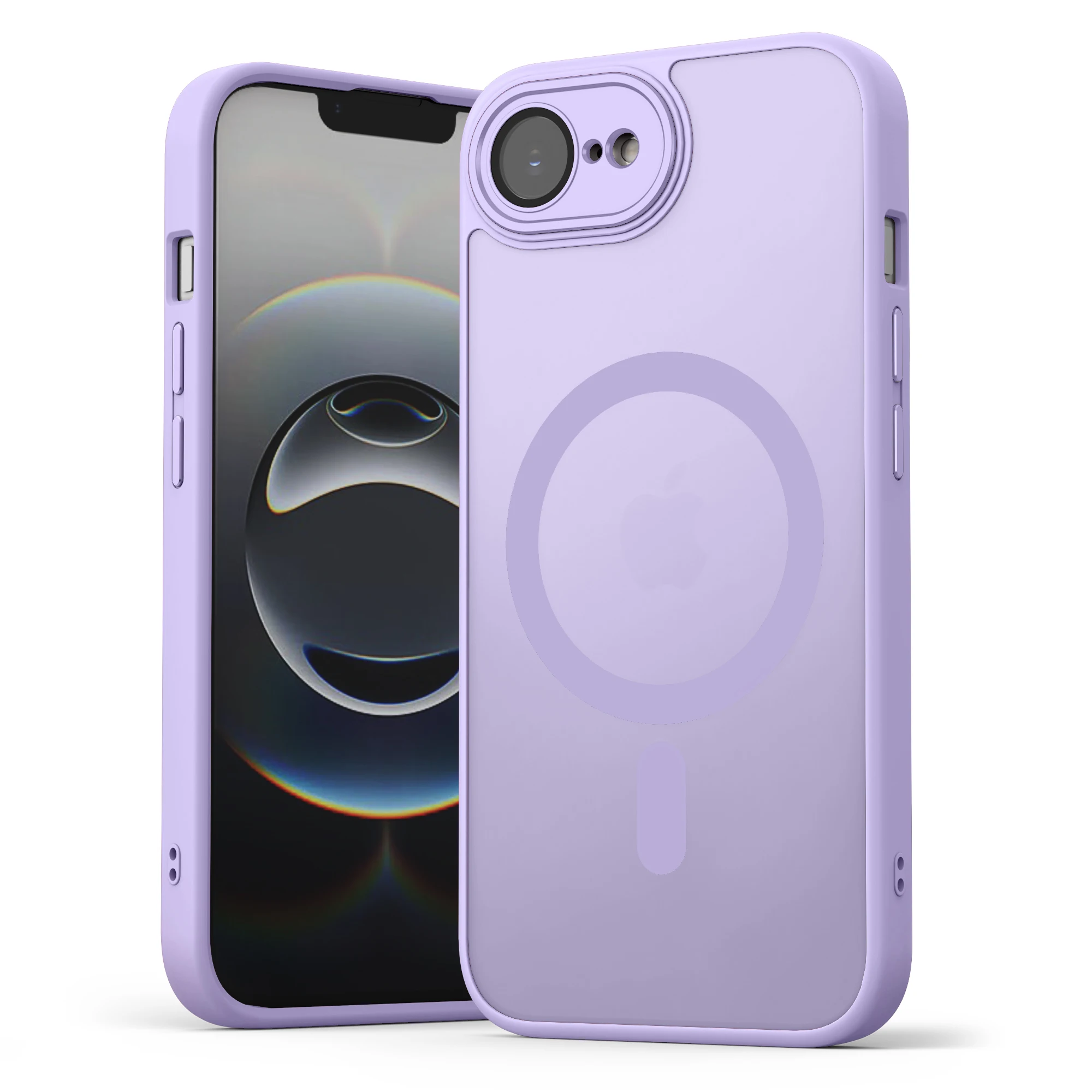Magnetic Hybrid Shockproof Wireless Charging Case with Translucent Hard Back
