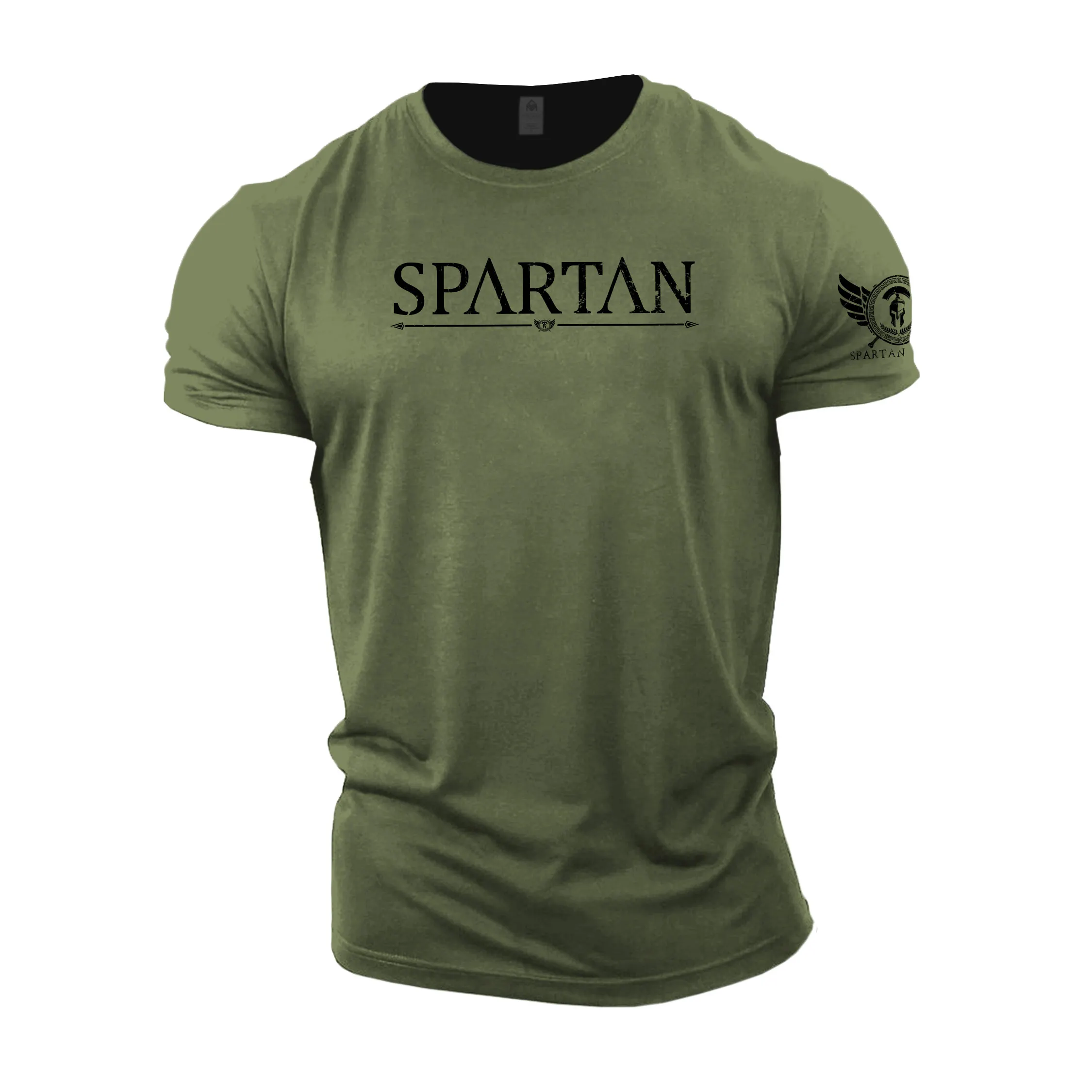 T-shirt Spartan avec inscription et emblème de casque