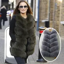 

Women Real Fox Fur Vest Natural Genuine Leather Fox Fur Long Vest Real Gilets Women 's Full Pelt Waistcoat Winter Big Sale