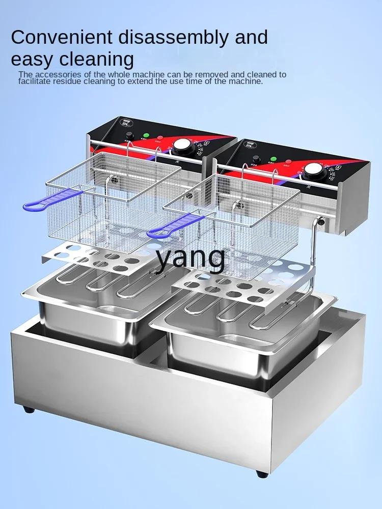 L'm'm Commercial Single Double Temperature Large Capacity Thickened Fryer Fried Dough Sticks Machine