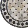 Home Styles Small Outdoor Bistro Table with Marble Tiles Design Table Top Constructed From Powder Coated Steel, Black 4