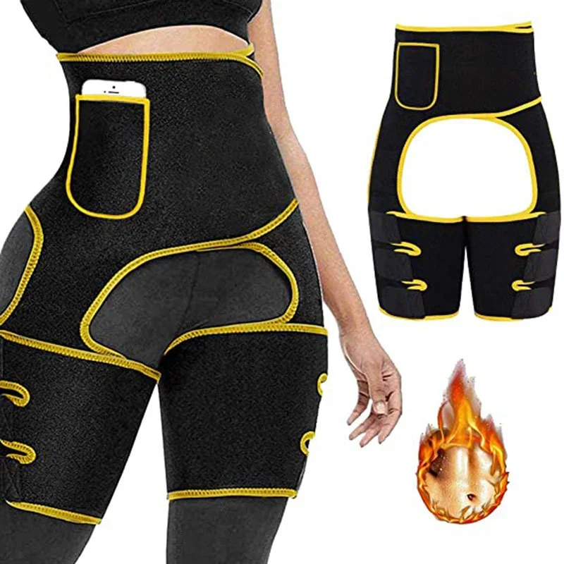 1 Piece Neoprene Slim Thigh Trimmer Leg Shapers Slimming Belt Waist Trainer Sweat Shapewear Fat Burning Compress Belt for Women