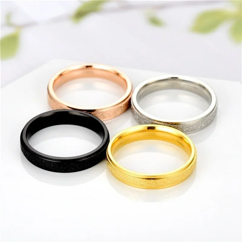 Gold Rings Stainless Steel Rings Finger Rings Metal Rings Fashion Rings Fashion Ring Rose Gold Stainless Steel Ring for Women 6mm Wide