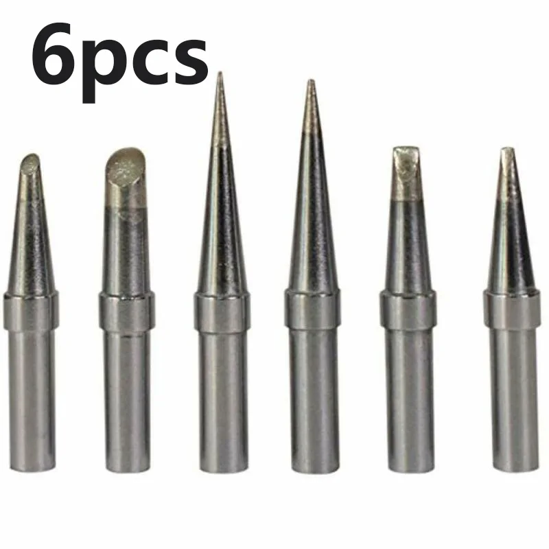 6Pcs/Set Soldering Iron Tips Replacement ET Soldering Iron Tips For Weller WE1010NA WESD51 WES50/51 PES50/51 LR21 Series Solder filler wire